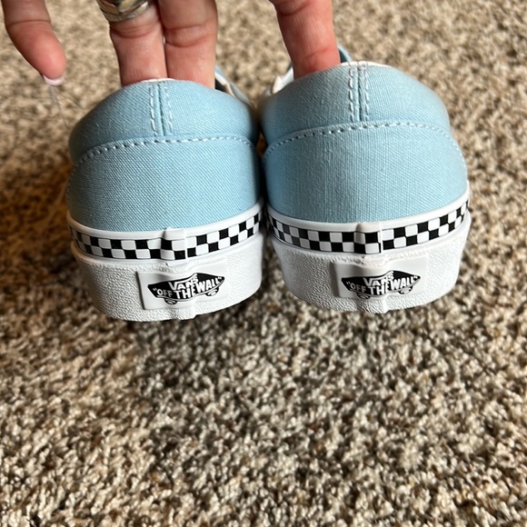 Vans blue foxing check sz 7 women 5.5 mens, sold out - Picture 4 of 5